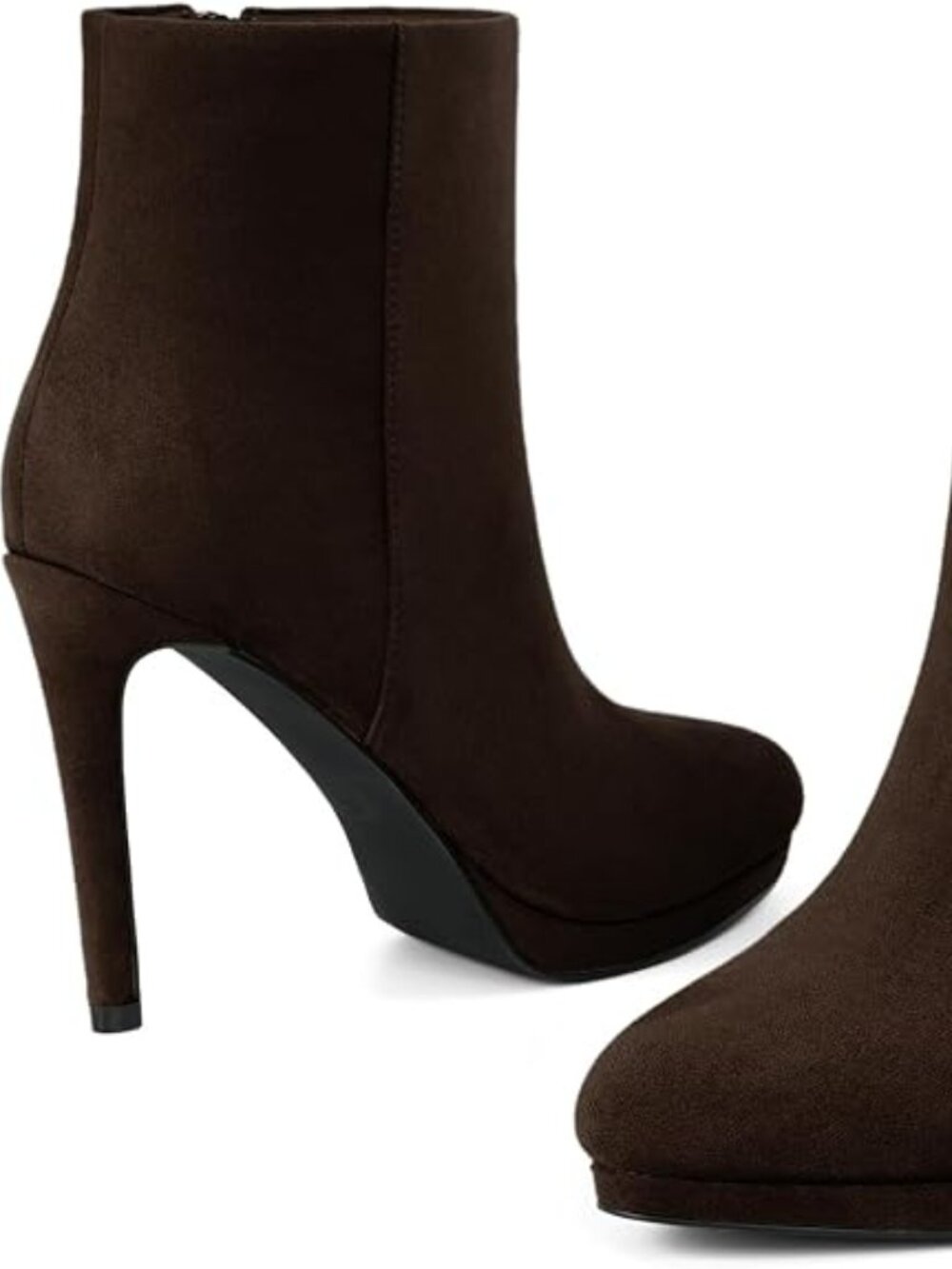 Ankle Boots for Women Round Toe Stiletto Heel Platform Booties